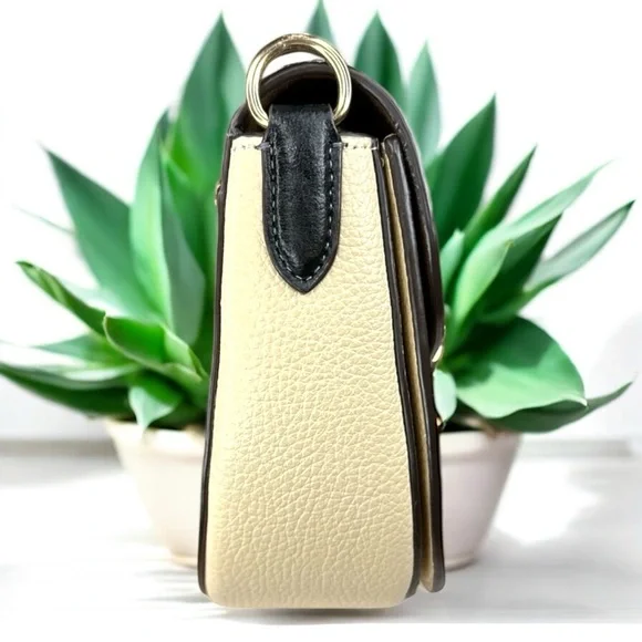 Coach Brown and Tan Crossbody Bag with Signature Monogram